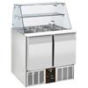 Saladette 2 Porte GN 1/1, con Vetro Curvo, +0°C/+8°C