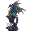 ICE ARMOR Statua decorativa in finto cristallo a forma di drago viola, altezza 15,2 cm