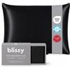 Blissy Federa in 100% pura seta di gelso, 22 momme 6A, fibre di alta qualità, federa in raso per capelli e pelle, regolare, queen e king size, con cerniera nascosta