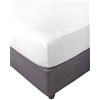 Miracle Home. Lenzuolo con angoli 100% microfibra garzata, regolabile, elastico e antipeeling. 150X200. Letto 150. Bianco