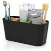 VINATO Porta Spazzolino Elettrico Portaspazzolini da Bagno Con 5 Scomparti Staccabile Regolabile Porta Spazzolini Elettrici Portaspazzolini Organizer per Bagno Casa Ufficio, Nero