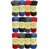 YACHT & SMITH 12 Pack of Soft Fleece Blankets 50 X 60, Lightweight, Cozy Warm Throws Dark Colorful Blanket Sofa Travel Outdoor, Wholesale