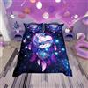 Homemissing Set di biancheria da letto con unicorno in stile cartone animato, per bambini, ragazzi, ragazze, adolescenti, con grazioso animale, per letto singolo, traspirante, bohémien, acchiappasogni,