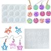 Attuslla Costellazioni in resina di silicone Orecchini Stampi in resina epossidica DIY Craft con ganci per orecchie, anelli di salto per DIY Donne Orecchini, pendenti, anelli, gioielli Craft Supplies