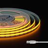 FCOB COB USB Striscia LED Arancione 1m 320LEDs/m 5V IP30 Uniform flessibile