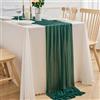 Ardjxue Runner da Tavolo Chiffon Verde Oliva 75 x 300 cm Elegante Runner Tavola Primavera Moderno Lavabili Tovaglia Decorazione per Matrimoni Festa Matrimoni Festività Compleanno Baby Shower