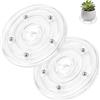 Relaxdays Set 2 Piatti Rotanti Per Torte In Vetro 30 Cm Girevoli 360° Antiscivolo - 2