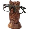 Ajuny Portaocchiali in Legno Fatto a Mano - Decorativo con Motivo a Gufo Espositore per Occhiali da Sole Organizer per Ufficio Casa Scrivania Decorazioni Regali