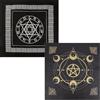 CREATCABIN 2 Pz Panno Altare Luna Sole Stella Pentagramma Celestiale Mazzo di Tarocchi Arazzo Spirituale Tovaglia Potere Panno Sacro Astrologia per Divinazione Forniture di Stregoneria