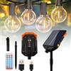 Silkwish Pannello solare di ricambio per catena luminosa con telecomando e porta di ricarica USB, modulo solare da 24 V, per catene di luci a LED esterne, IP65, impermeabile, 13 modalità di illuminazione