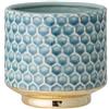 Nordring Vaso da fiori Goldy - Vaso decorativo per interni, stile retrò, creativo, S (10 cm ø), colore: Leu cielo, ceramica