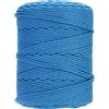 GOHOF Corda macramè 4 mm x 300 m di cotone di alta qualità, corda macramè intrecciata a 4 fili, uno dei materiali più perfetti per l'arte macramè, filo di cotone senza sostanze chimiche (colore blu