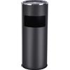 SONGMICS Posacenere a piedistallo 30 L con posacenere Nero 60,5 x 24,5 cm per uso esterno Cestino per rifiuti con contenitore interno SONGMICS LTB17C