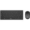 Blue Stork Set tastiera e mouse ultra compatto Bluestork, ergonomico, nero, 2,4 GHz