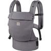 GAGAKU Portabebè per neonati e bambini, facile da indossare sul viso in avanti e indietro, ergonomico con supporto per il collo, adatto per 3,2 - 15 kg - Grigio