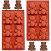 WishesMar 2 Stampo in Silicone 6 Cavità per Pasticceria a Forma di Orso - Antiaderente Stampi con Forme Particolari Stampi Silicone per Decorazione, Sapone, Dolce, Muffin, Cuocere al Forno, Torta