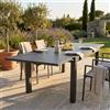 MIlani Home JERRI - tavolo da giardino in alluminio 90 X 135/270