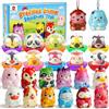 Mocoosy 24 Pcs Animali Squishy Giocattoli per Bambini Bomboniere,Giocattoli da spremere Riempitore per Cestini di Uova di Pasqua,Riempitivo per Pinata e Borse da Festa,Piccoli Premi Regalo per Bambini