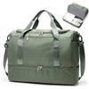 SEAFEW Borsone da Viaggio Extra Grande 50L, Bagaglio a Mano Borsa da Viaggio con Scomparto per le Scarpe, Borsa Sportiva Borsone da Palestra da Weekend,N2-Verde