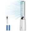 HOMCOM Raffrescatore Evaporativo con L'oscillazione di 70° e Timer 15H, 24.7x24.7x109.5 cm, Bianco | Aosom Italy