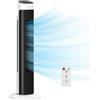 HOMCOM Ventilatore a Torre da Pavimento, Oscillante 70°, 80 cm, Bianco e Nero | Aosom Italy