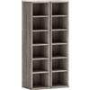 HOMCOM Set di 2 Mobili Porta CD Scaffale Salvaspazio, 21x22.5x88.5cm, Grigio | Aosom Italy