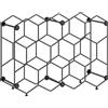 HOMCOM Portabottiglie Design Geometrico a Nido d'Ape, Nero | Aosom Italy