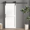HOMCOM Porta Scorrevole con la ferramenta di montaggio da Interno, Stile Industriale, 81.3x213.4 cm, Legno | Aosom Italy