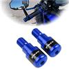 QJY-Motor Part-Store TMAX 500 530 560 Bilanceri Manubrio Contrappesi - 2Pcs Moto CNC Tappi Manopole per T-MAX500 Tmax530 T max 560 2008-2022 - Blu