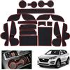 GAFAT 2015-2020 Tucson (Trasmissione Automatica) Tappetini Antiscivolo in Gomma per Console Centrale, Porta Bicchiere, Slot Portiera (Rosso)