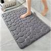 NONE Tappetino da bagno antiscivolo 3D Tappetini da bagno in rilievo con ciottoli Zerbino assorbente Tappetini per porte Lavabile in lavatrice Asciugatura rapida