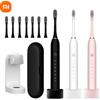 Xiaomi Spazzolino elettrico ricaricabile USB 6 modalità Spazzolino sonico IPX7 Testina sostitutiva porta scatola da viaggio impermeabile Nuovo