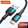 NONE Toocki 100W 6A USB C Cavo USB dati di ricarica rapida Tipo C per Huawei Honor Oneplus Realme Xiaomi Samsung USB A a C Cavo del telefono