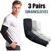 NONE 3 paia di maniche in seta solare alla moda, maniche unisex per protezione solare estiva, adatte per equitazione all'aperto, guida, pesca