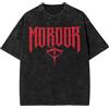 NONE Mordor Metal L-Lords Of The R-Rings T-shirt Hip Hop in cotone lavato Harajuku T-shirt per uomo Donna Top Streetwear T-shirt stampate