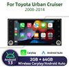 Barlckxs Navigazione GPS Stereo Per Toyota Urban Cruiser 2008-2014 7 "Schermo Wireless Carplay Autoradio Android Auto Multimedia 2 Din Radio
