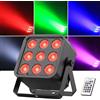OEING Batteria ricaricabile Par Luci DMX Telecomando 9X6W RGBWA + UV 6IN1 LED Uplights Luci ad effetto scenico per discoteca DJ Wedding Club