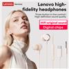 Lenovo NUOVI Auricolari Cablati Lenovo YF27 con Suono HIFI, Bassi Potenti Surround 9D, Cuffie con Riduzione Intelligente del Rumore 3.5mm/Type-C