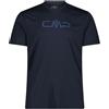 CMP T-Shirt girocollo con logo B.Blue/Dusty Blue da Uomo