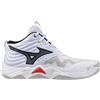 Mizuno Wave Momentum Elite Mid White/Black/Fiery Red