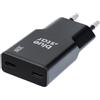 BLUE STAR CARICABATTERIE DA PARETE PER CASA RAPIDO SLIM GAN DUAL USB-C 30W BLACK PER SMARTPHONE TABLET