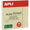 APLI 12078 Foglietti Adesivi, 75 X 75 mm, colore giallo canarino