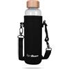 GymBeam Borraccia di Vetro e Bambù 600 ml