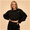 BeastPink Felpa da Donna Bliss Cropped Black XS