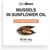 GymBeam Cozze in Olio di Semi di Girasole con Aroma Affumicato 80 g