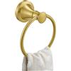 BESy Portasciugamani da bagno in oro spazzolato, supporto per asciugamano ad anello per asciugamano, supporto per bagno a parete antiruggine SUS 304 in acciaio inox
