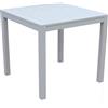 VACCHETTI TAVOLO ALLUMINIO SULLIVAN QUADRATO 80X80H75 BIANCO