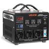 VEVOR Trasformatore da 220 V a 110 V e da 110 V a 220 V, Trasformatore di Tensione Step-up Step-down Automatico, 5000 VA, con 3 Prese USA, 3 Prese UE, Display LCD, Cavo di Alimentazione