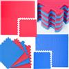 Eyepower 4 tappetini 63x63cm 2cm tappetino puzzle tappetino fitness tappetino sportivo ginnastica rosso blu