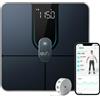 eufy Bilancia intelligente Eufy P2 Pro, bilancia digitale da bagno, Wi-Fi, Bluetooth, impermeabile IPX5, ITO, modello 3D, 16 misurazioni tra cui peso, frequenza cardiaca, grasso corporeo, BMI, massa muscolare e massa ossea